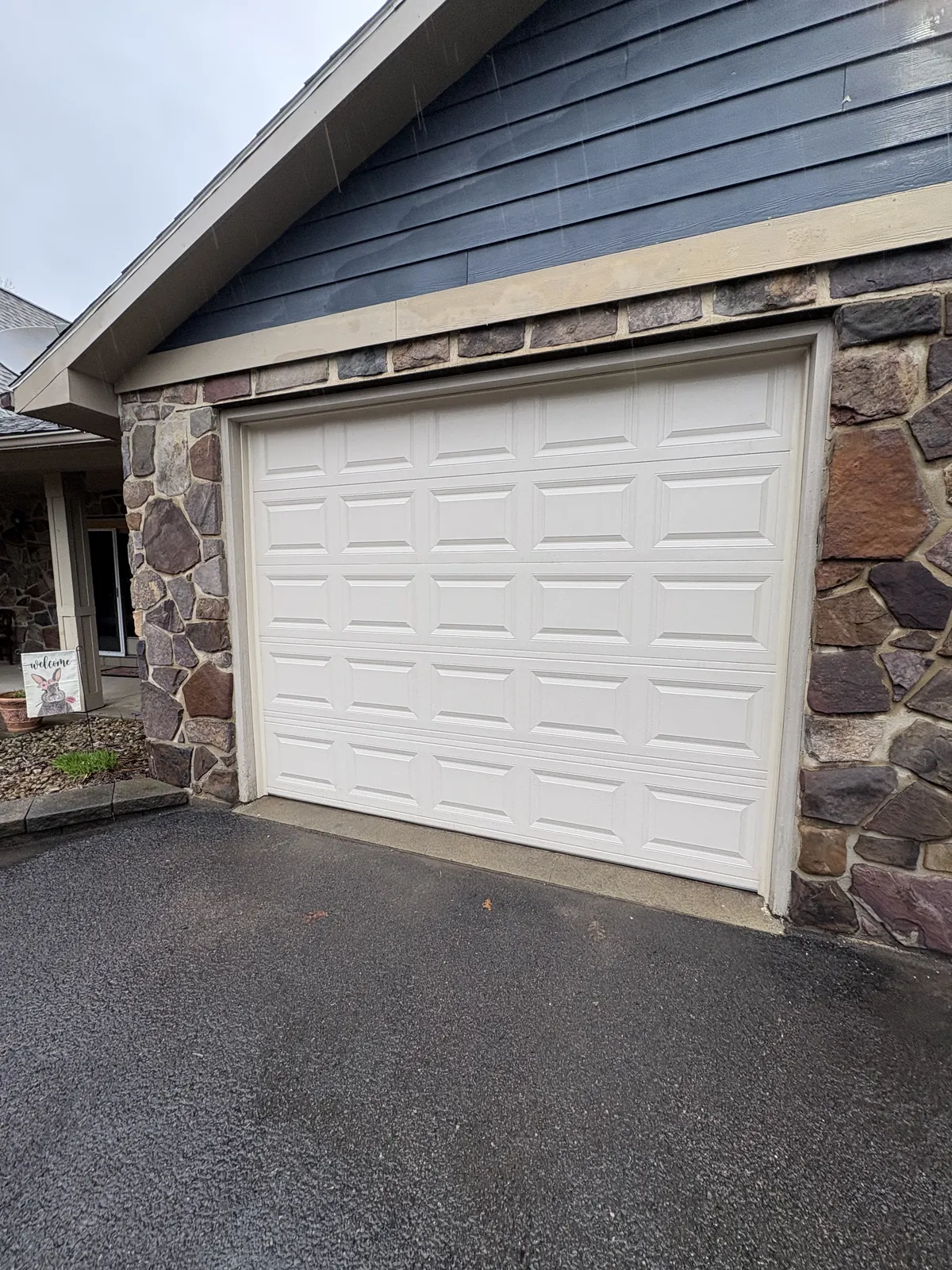 Classic White on Stone installed by Bear Door Services in Uniontown, PA