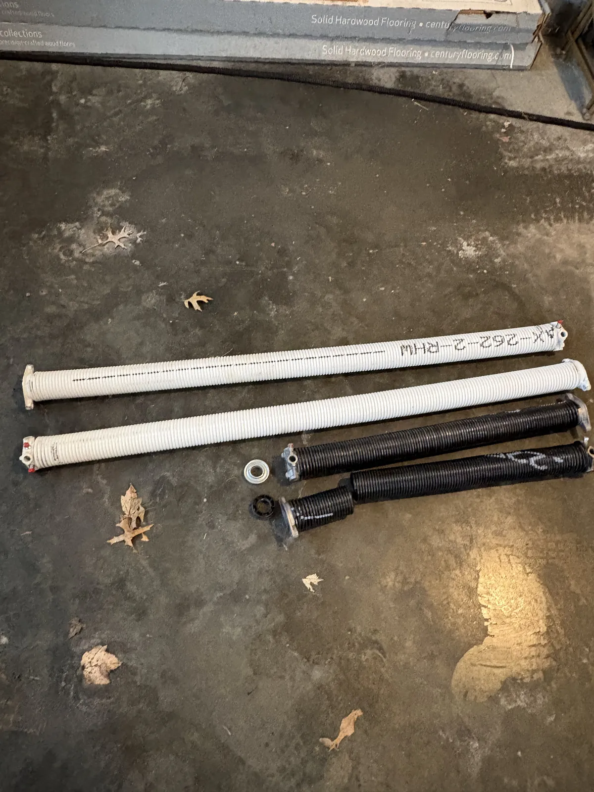 Old broken springs compared with new BEARMAX springs